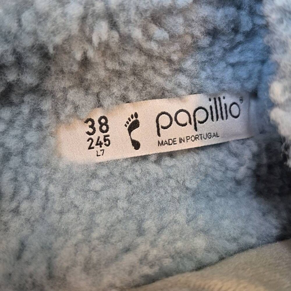 Birkenstock Papillio Arizona Shearling Teddy Faded Aqua Size 7 Narrow - Picture 5 of 5